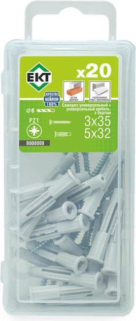 

Дюбель универсальный ЕКТ 5х32 B008008 (20 шт)