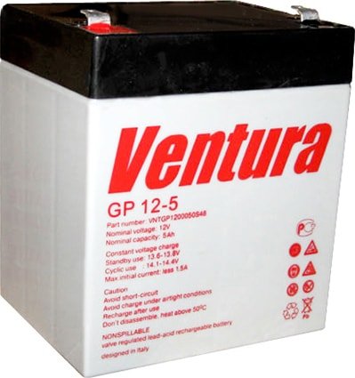 

Аккумулятор для ИБП Ventura GP 12-5 (12 В/5 А·ч)