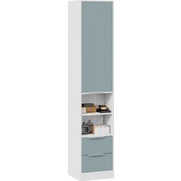 Шкаф-пенал Трия Марли комбинированный (белый/серо-голубой) в Солигорске