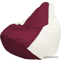 Кресло-мешок Flagman Груша Макси Г2.1-312 (белый/бордовый)