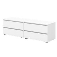 Тумба Кортекс-мебель Бари 160 4ш (белый/белый/белый)