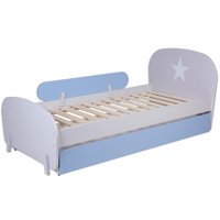 Кровать Polini Kids Mirum 1915 c ящиком (серый/голубой)