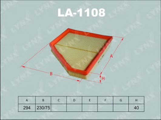 

Воздушный фильтр LynxAuto LA1108