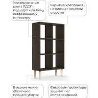 Стеллаж MONOFIX Одос Вертикальный 6 секций (венге)