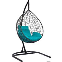 Подвесное кресло LetoLux Liverpool Comfort (черный/бирюзовый)