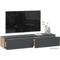 Тумба Трия Глосс ТД-319.03.11 (яблоня беллуно/стекло графит матовый)