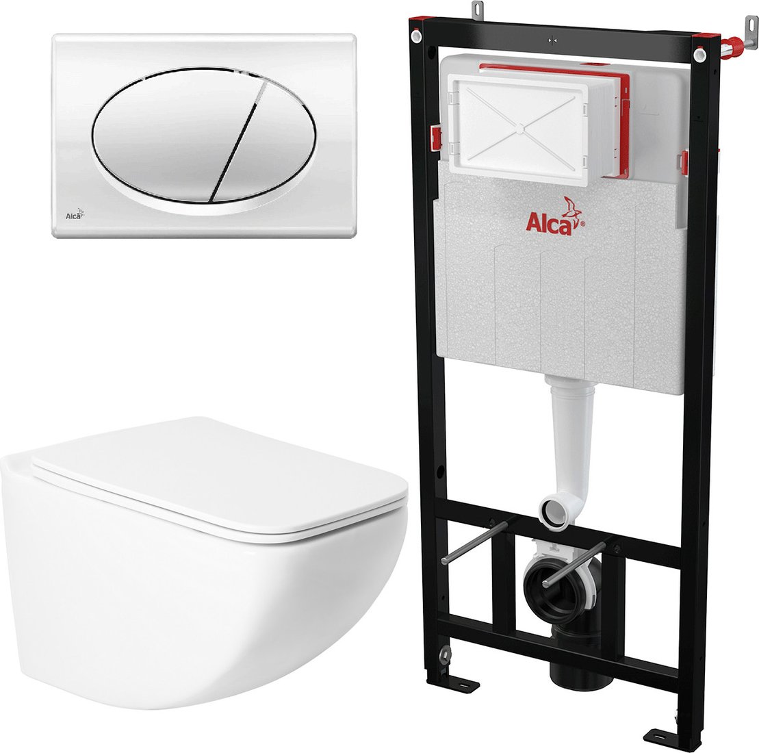 

Унитаз подвесной Saniteco KW-99048 + AM101/1120 + M71-BL-01