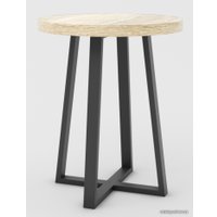 Журнальный столик Hype Mebel Челси 40x40 (черный/древесина белая)