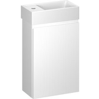  Wellsee Тумба под умывальник 2 в 1 WC Area 221801002 (тумба/матовый белый, раковина/глянцевый белый, без ножек)