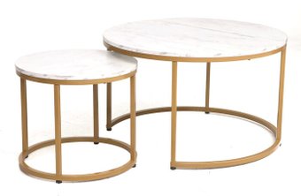 Signal DION (2 шт., белый мрамор/золотой)