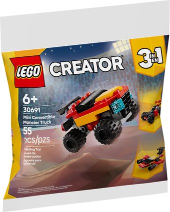 Конструктор LEGO Creator 3 в 1 30691 Мини монстр-трак-кабриолет