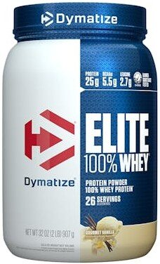 Протеин сывороточный (концентрат) Dymatize Elite 100% Whey Protein (клубника, 942г)