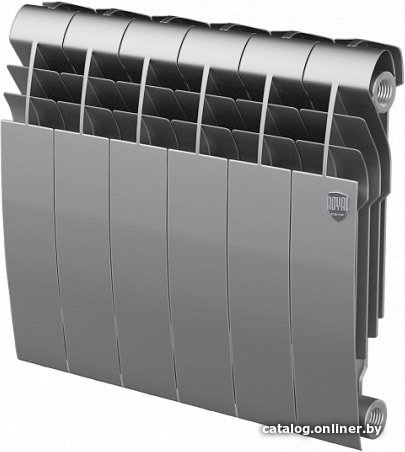 Биметаллический радиатор Royal Thermo Biliner 350 (Silver Satin, 13 секций)