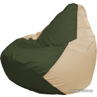 Кресло-мешок Flagman Груша Макси Г2.1-54 (бежевый/оливковый темный)