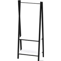 Стенка Millwood Сканди 5 64x40x170 (дуб белый Craft/металл черный)