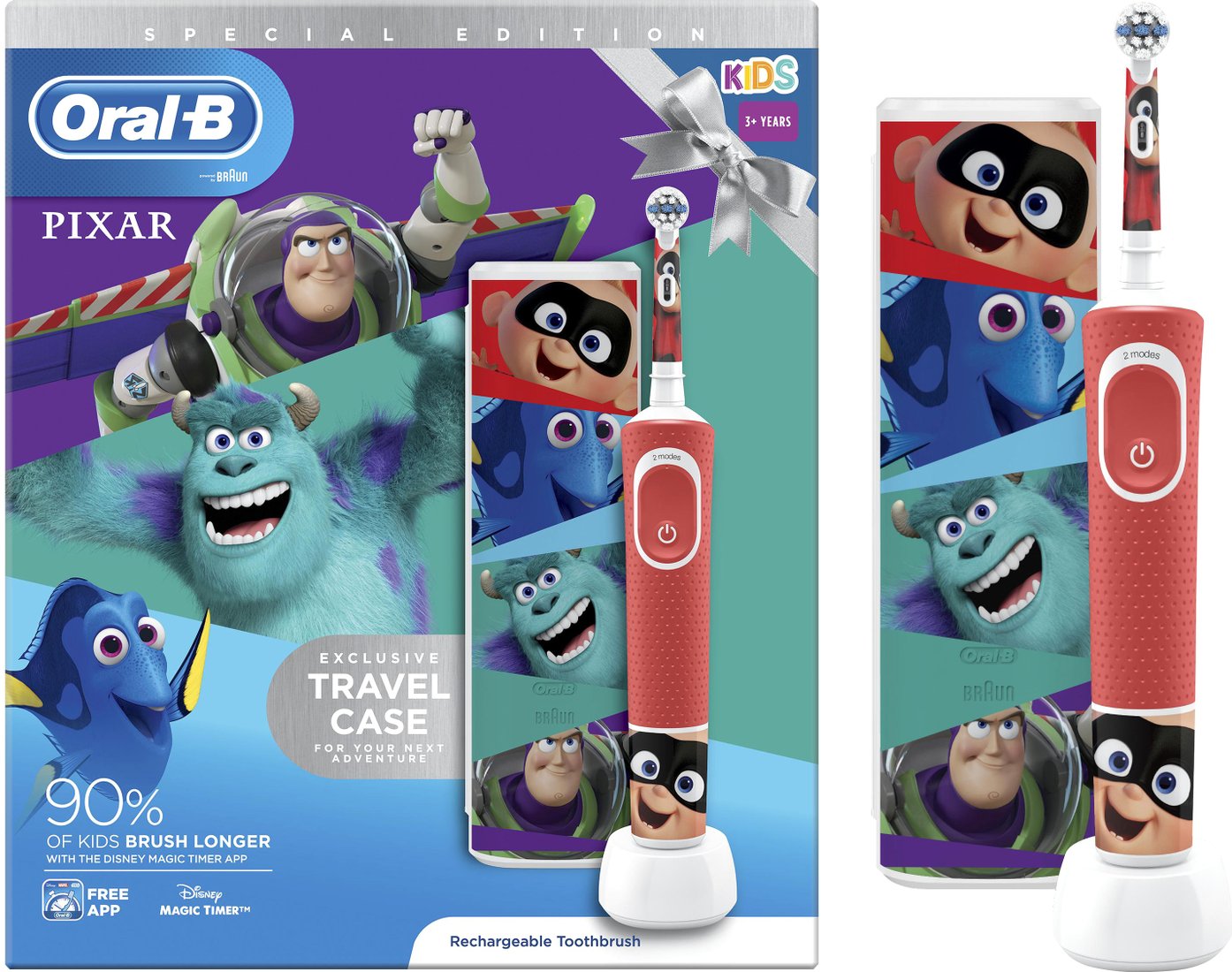 

Электрическая зубная щетка Oral-B Kids Pixar D100.413.2KX