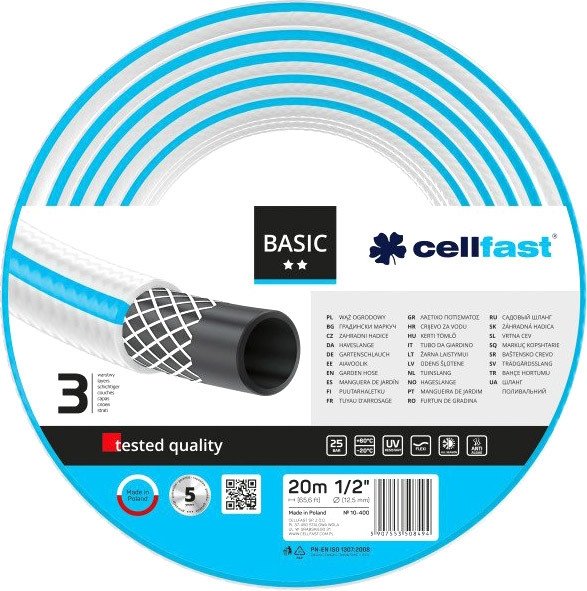 

Шланг Cellfast Basic (1/2", 20 м) 10-400