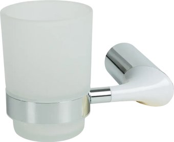 Стакан для зубной щетки и пасты Swensa Lock SWR-6600-33-CRM (белый/хром)