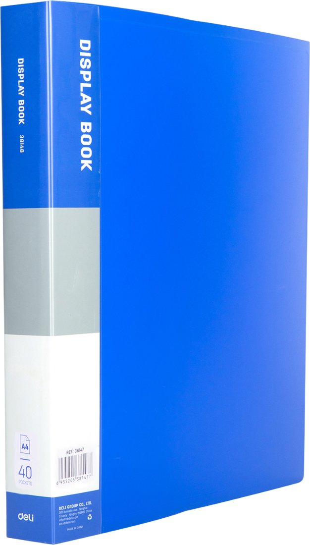 

Папка для бумаг Deli 38147 с файлами (синий)