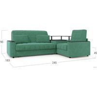 Угловой диван Moon Family 018 003555 (правый, зеленый)