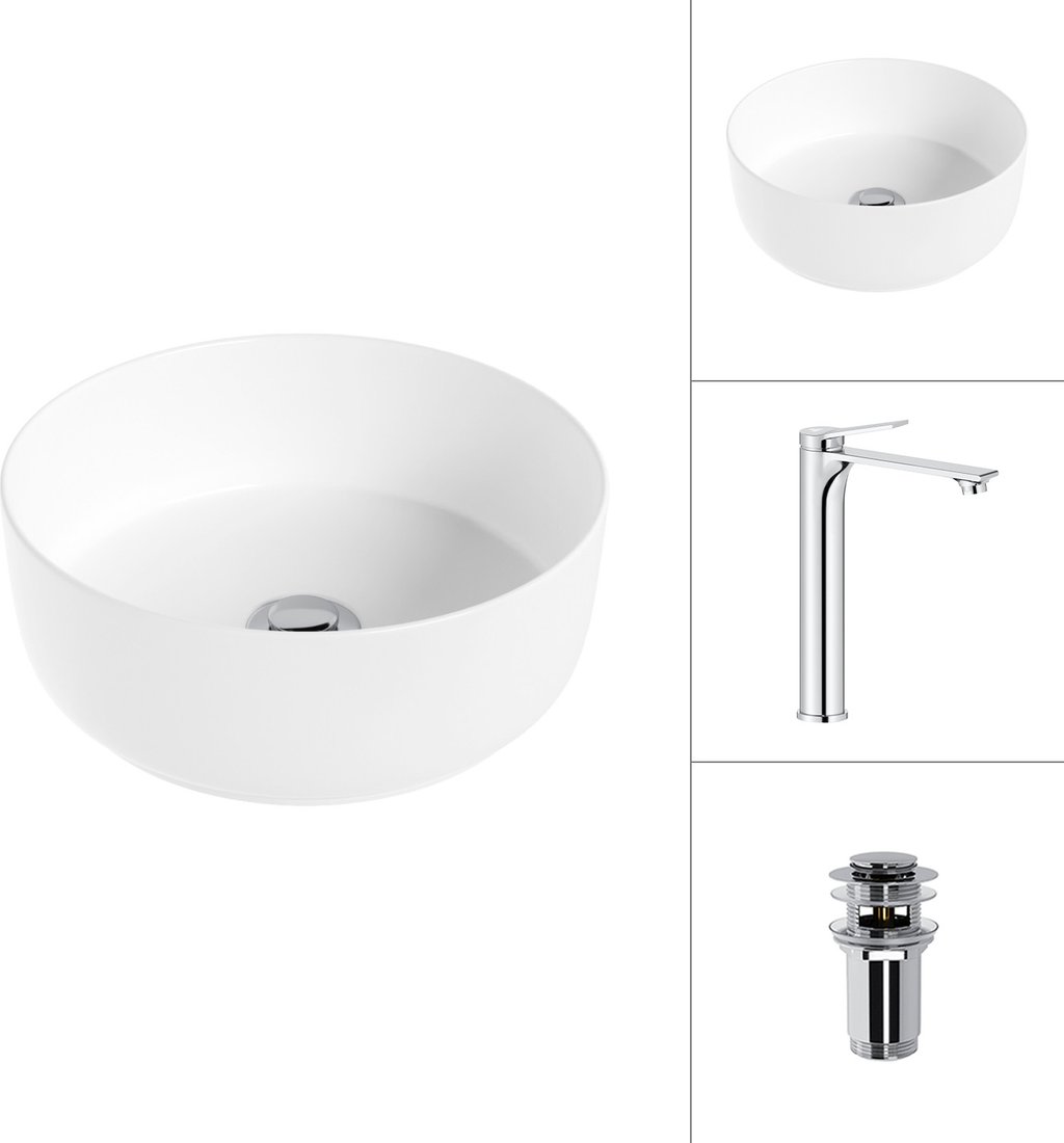 

Умывальник Lauter 21499-31 + Rio 21AM12672 с донным клапаном 21190CH (хром)