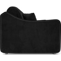 Диван Мебель-АРС аккордеон Давос НПБ 140x200 см M2-113-9 (велюр черный HB-178/17)