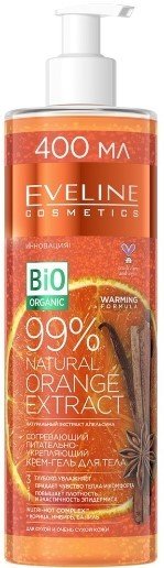 

Eveline Cosmetics Гель для тела 99% Natural Orange Extract Согревающий питательно-укрепляющий 400 мл