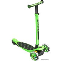 Трехколесный самокат Yvolution Glider XL (черно-зеленый)