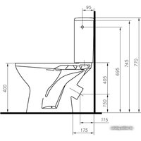 Унитаз напольный Colombo Полисся плюс 3/6 л (S19990500)