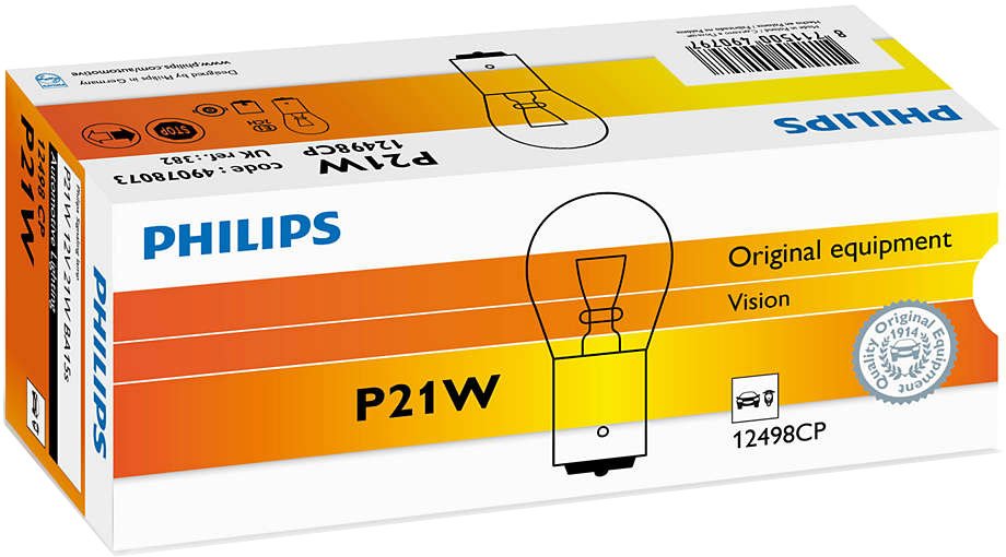 

Лампа накаливания Philips P21W 1шт [12498CP]