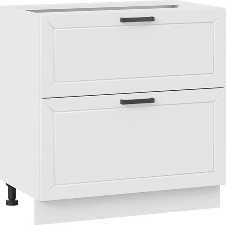 

Шкаф напольный Трия Лорас 1Н8Я2 с двумя ящиками (белый/холст белый)