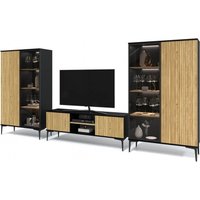 Горка Интерлиния Linea-B (дуб гринвич/черный)