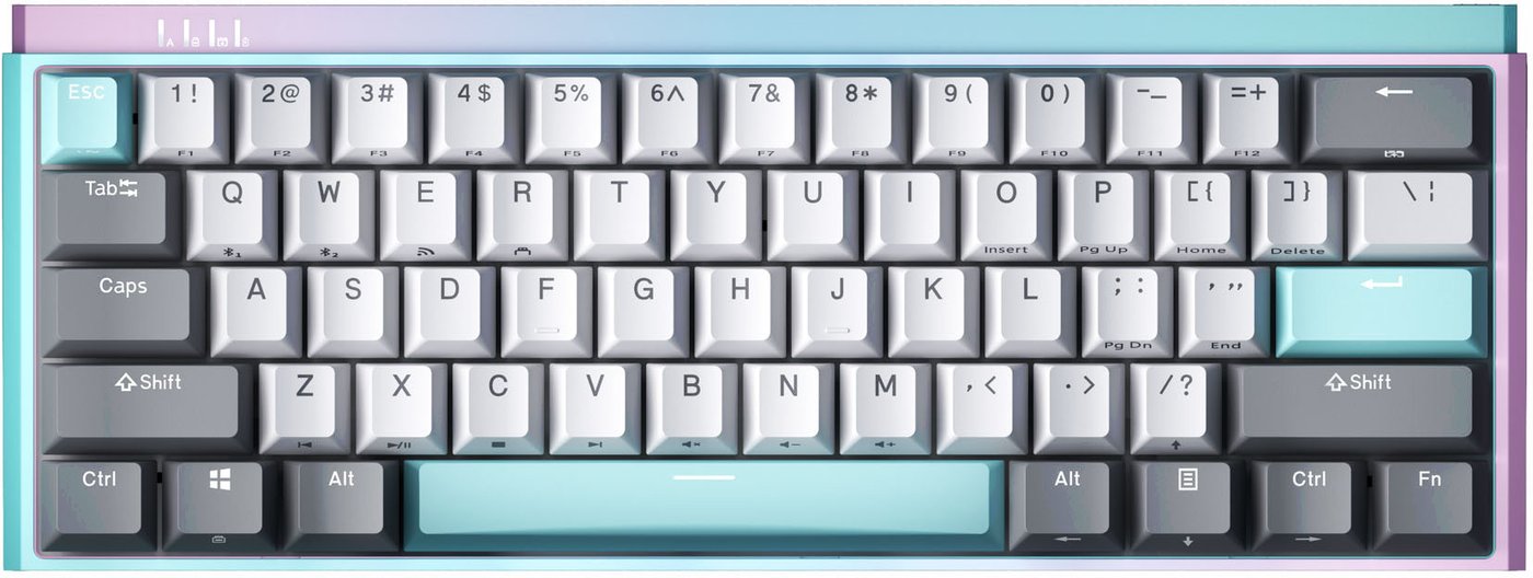 Клавиатура Durgod K330w Plus Ice Cream (Gateron CAP V2 Crystal Silent Red)