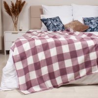 Плед Casa Conforte London 170x200 6155405 (клетка розовая)