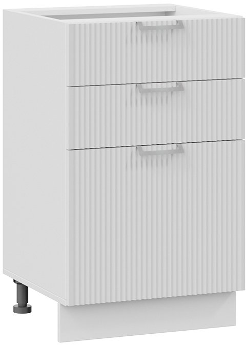 

Шкаф напольный Трия Кимберли 1Н5Я3 (белый/сноу)