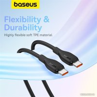 Кабель Baseus Pudding Series Fast Charging Cable 100W USB Type-C - USB Type-C (2 м, черный)