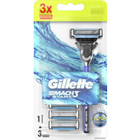 Бритвенный станок Gillette Mach3 Start 3 сменные кассеты 7702018464005