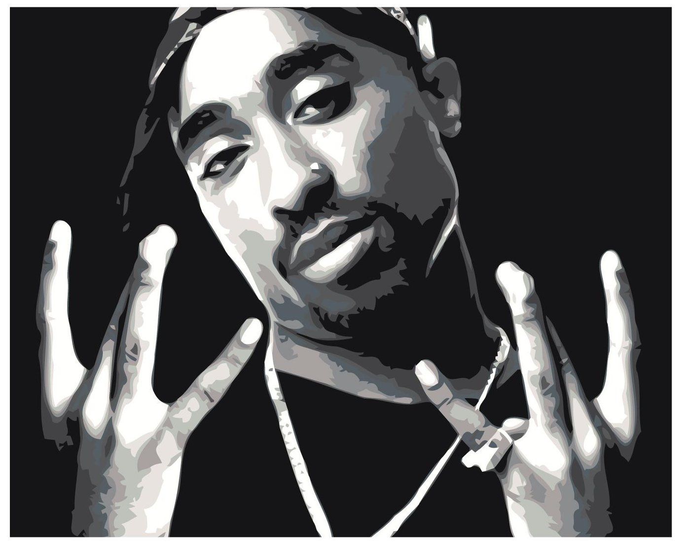 

Картина по номерам SLAVINA Тупак Tupac Z-AB114