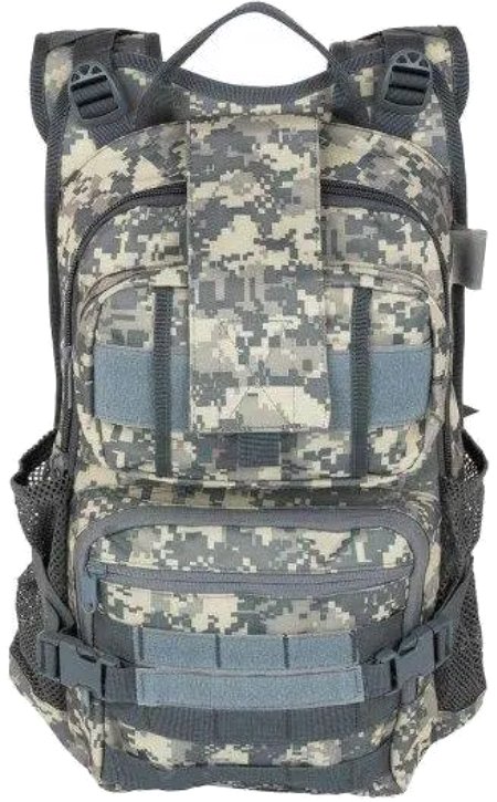 

Туристический рюкзак Helios Knapsack Silver Knight КМФ 118-G (цифра)