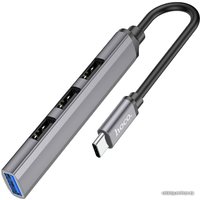 USB-хаб Hoco HB26 USB Type-C (серый)