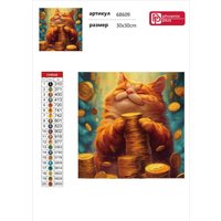 Алмазная мозаика  Феникс+ Кот с деньгами 68609