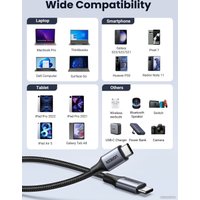 Кабель Ugreen US535 15311 USB Type-C - USB Type-C (1 м, черный)