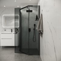 Душевой уголок Niagara Eco NG-1010-14DT 100x100x190 (черный/стекло тонированное)