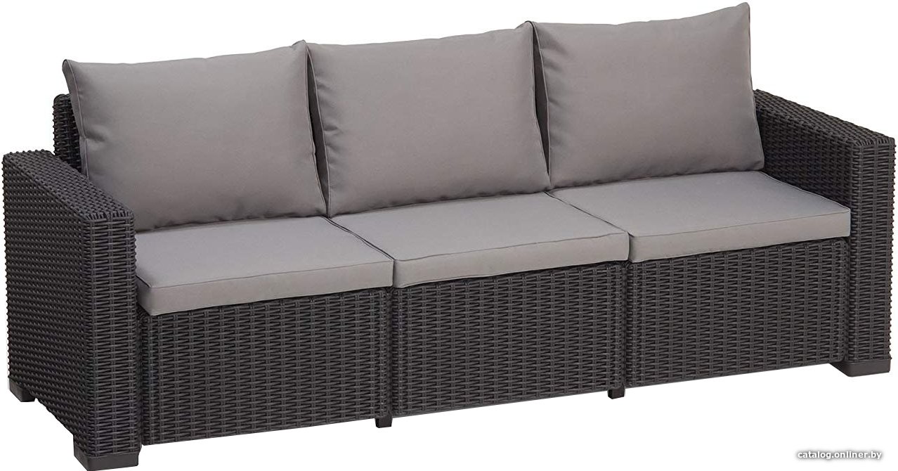 Садовый диван Keter California 3-Seater Seating Patio (графит)
