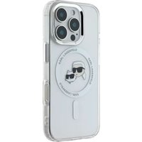 Чехол для телефона Lagerfeld PC/TPU NFT Karl & Choup Head Metal camera (MagSafe) для iPhone 16 Pro Max KLHMP16XHLSKCH