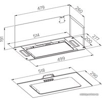 Кухонная вытяжка HOMSair Crocus Push 52 Glass (бежевый)