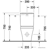 Унитаз напольный Duravit DuraStyle (215509) (без сиденья)