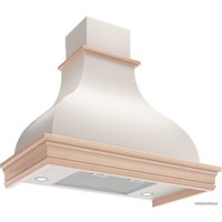Кухонная вытяжка Elikor Аркада Валенсия 90П-650-П3Д (белый муар/дуб неокрашенный) (142677)