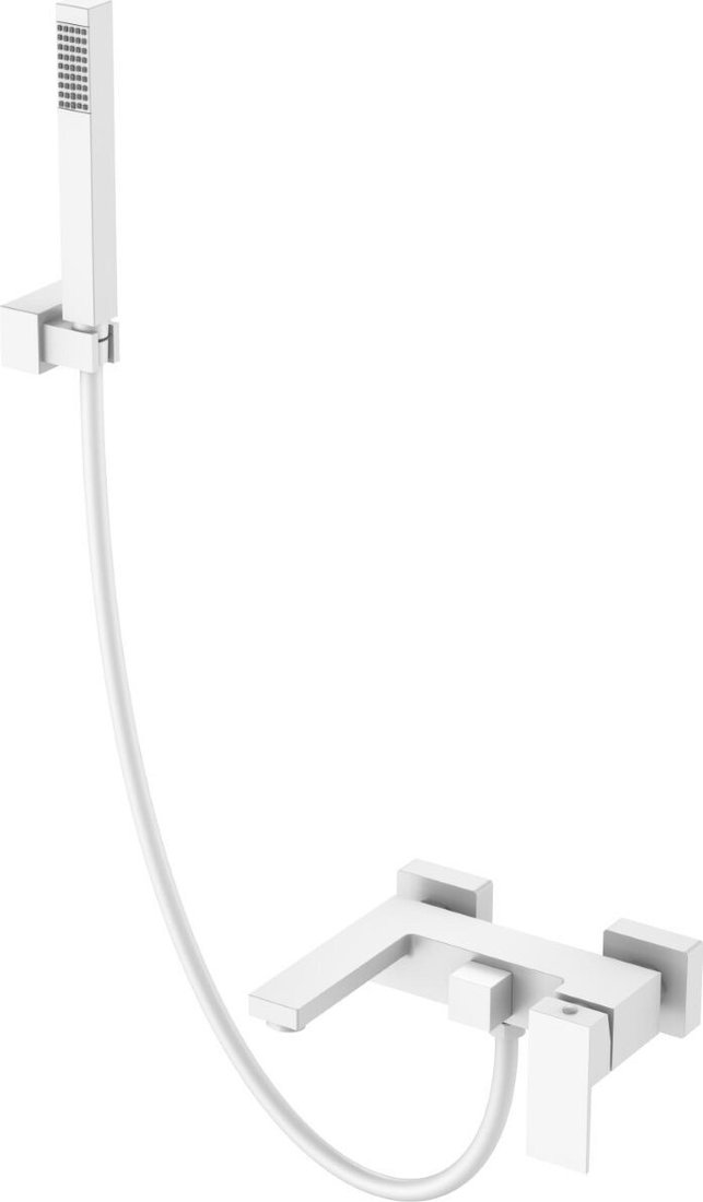 Смеситель Boheme Qubic 473-MW (матовый белый)