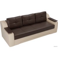 Диван Лига диванов Сенатор 102767 (экокожа, коричневый/бежевый)